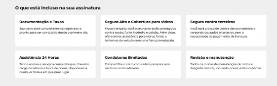 Uma imagem borrada de um site com quatro caixas de texto