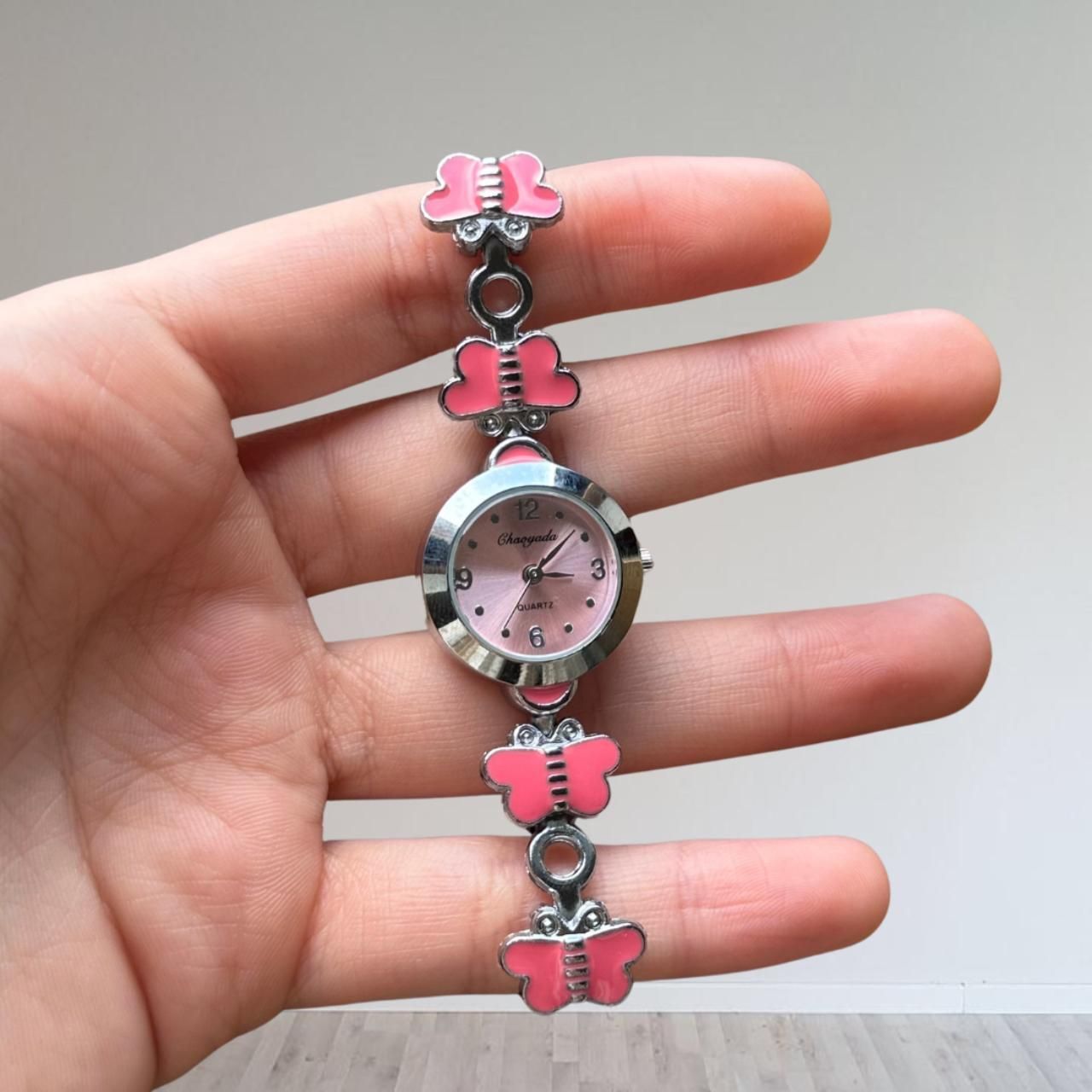 pink butterfly watch