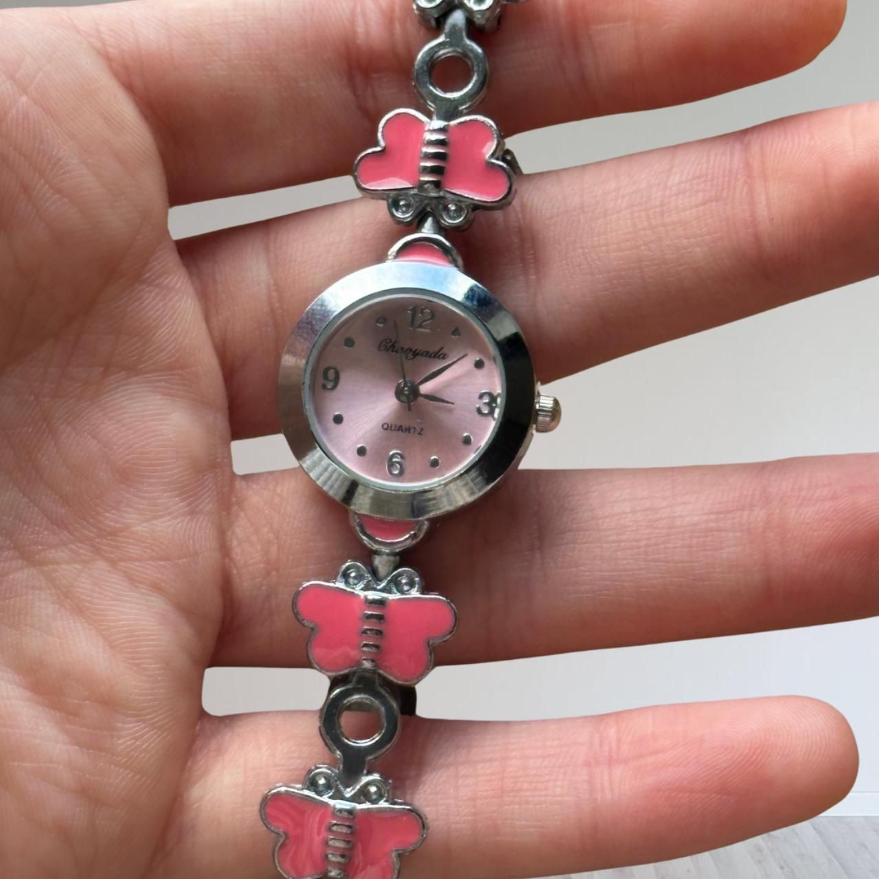 pink butterfly watch