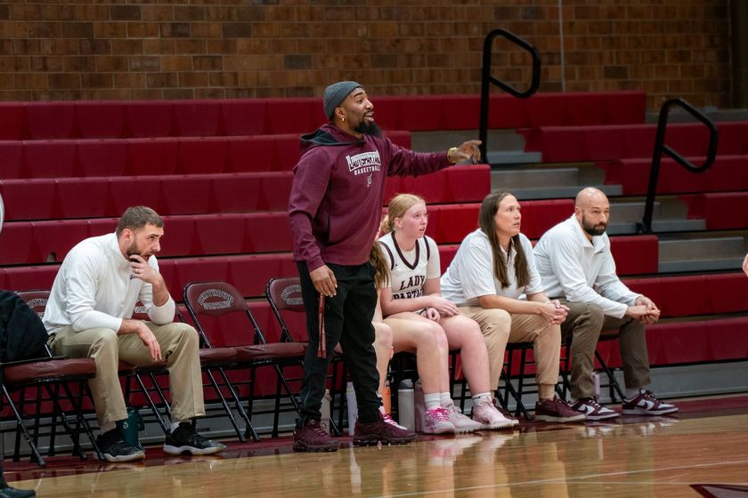 Coach T coaching on the sideline