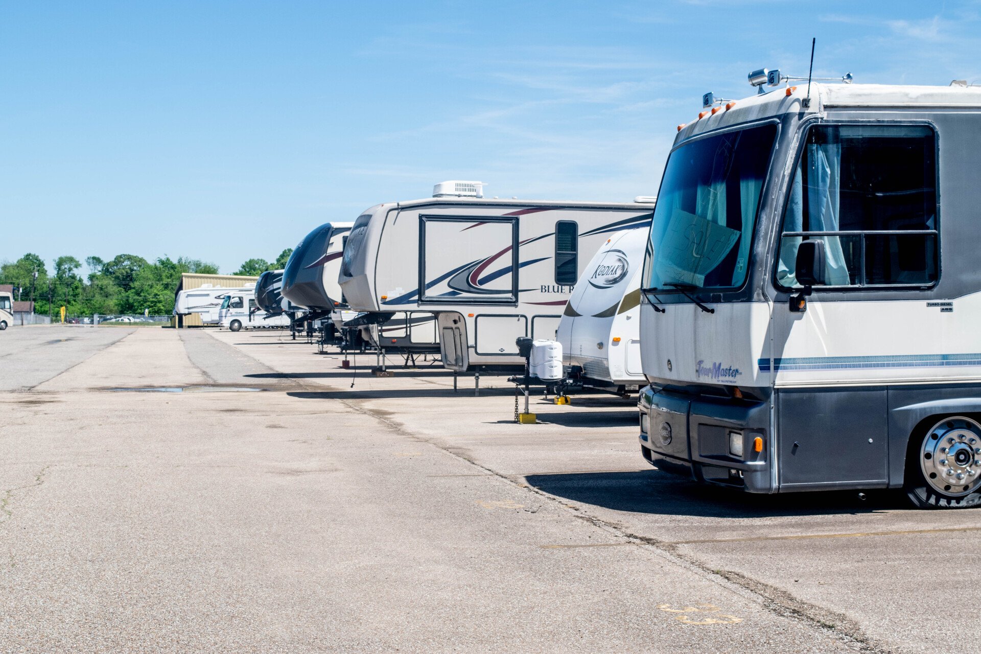 Vaughn's RV and Boat Storage Jackson Tennessee Covered Uncovered