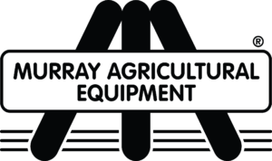 Murray Agricultural Equipment logo with black stylized M over a white background