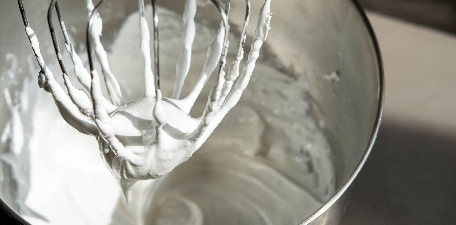 whipped topping in a large stand mixer