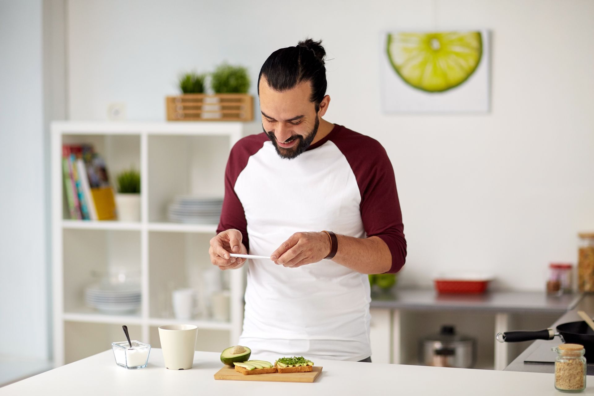 The same man takes a video of his experience for his online blog, exploring Types of Sugar Alternatives and Sweeteners