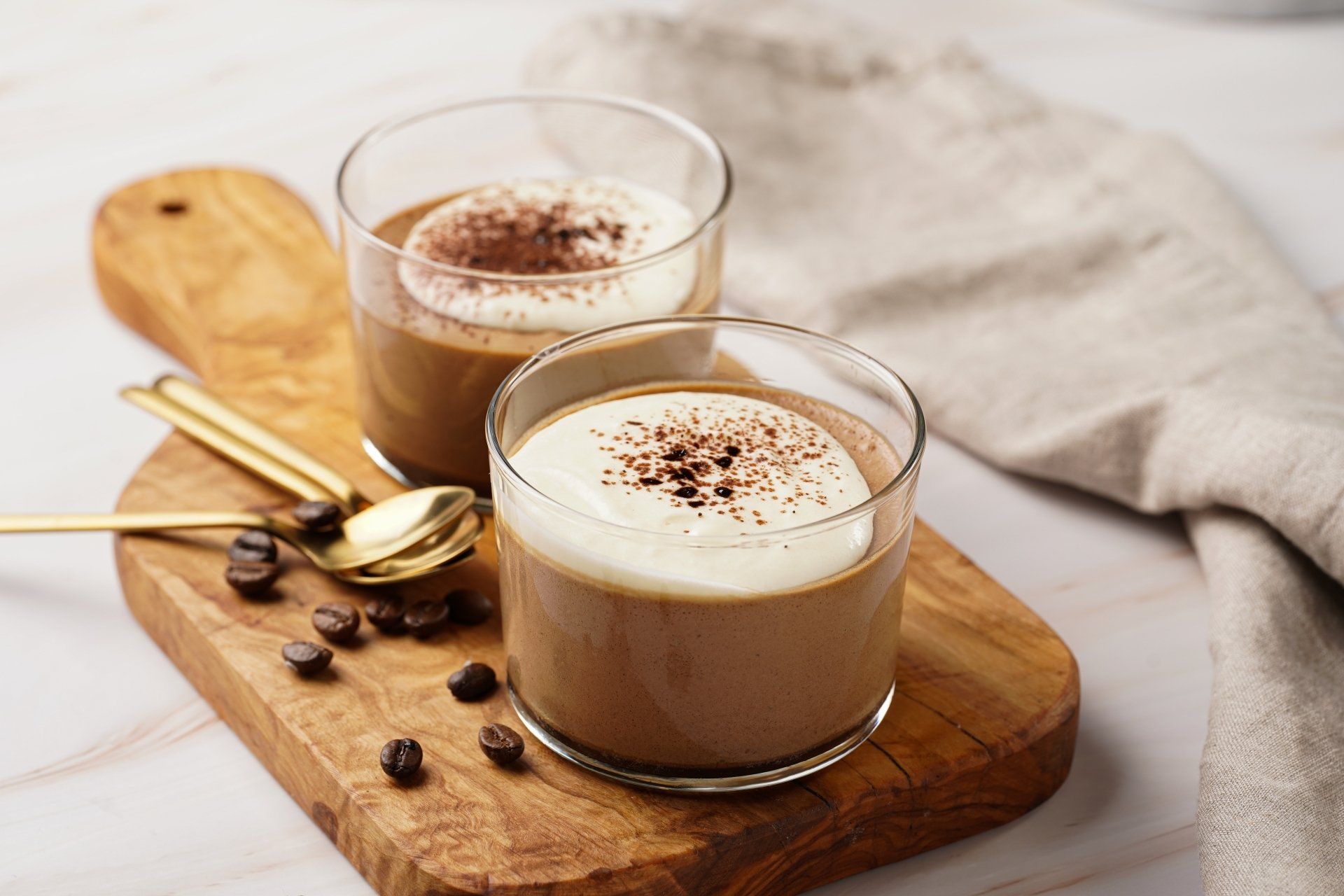 whipped dairy topped coffee dessert
