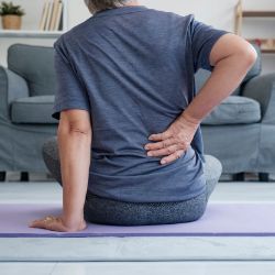 Person with back pain