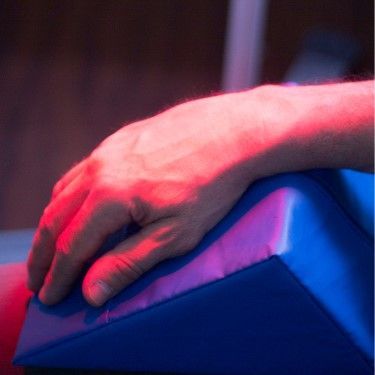 Person getting red light therapy