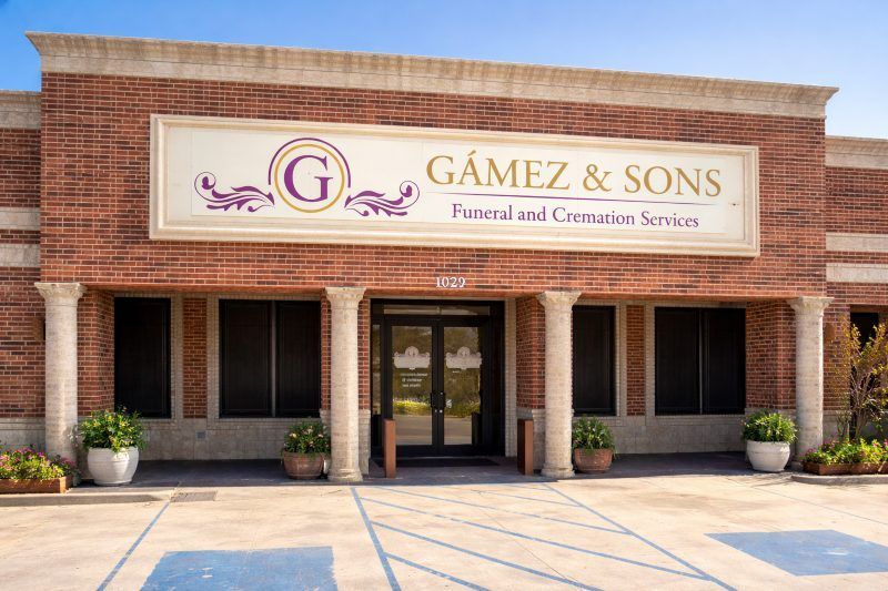 Front exterior of Gámez & Sons Funeral and Cremation Services, a trusted provider among funeral homes in Laredo, TX.