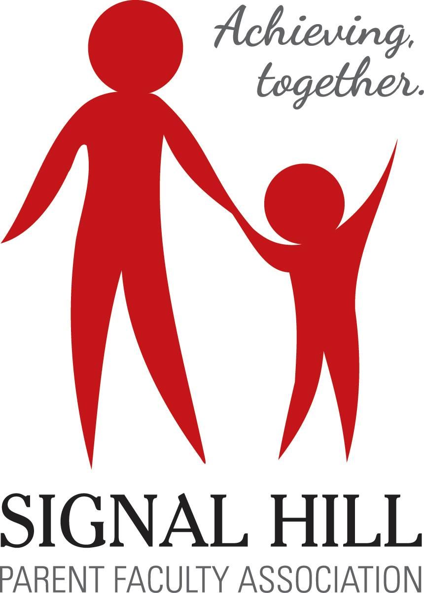Signal Hill Pentecostal Assembly logo with red figures holding hands and “Achieving together” text.