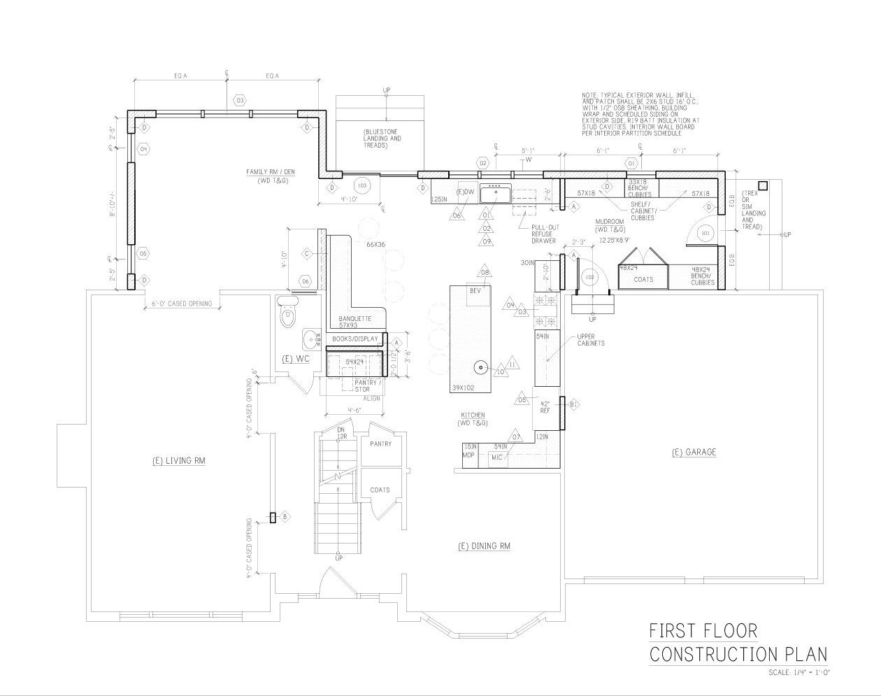 A black and white floor plan of a house.