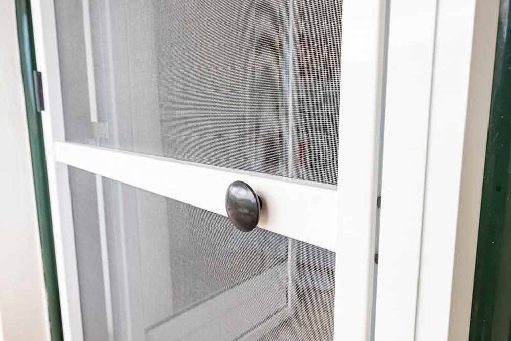 White screen door close up picture in Brisbane, QLD