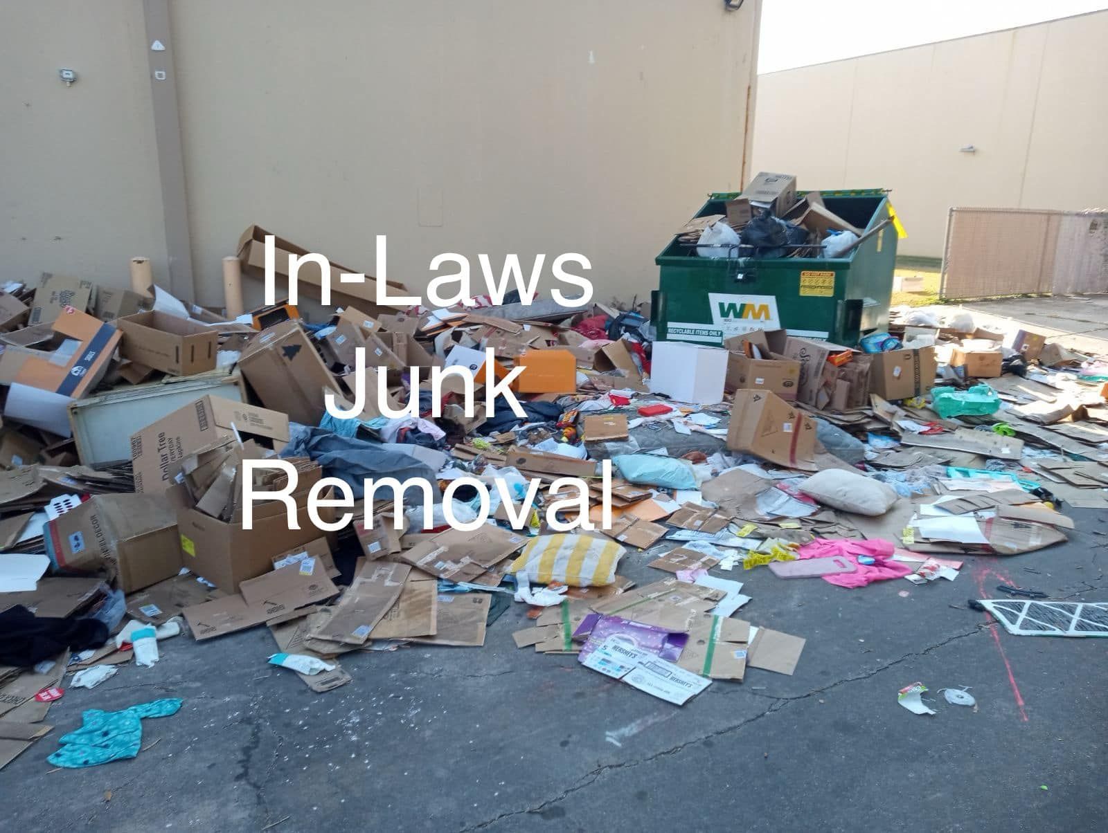A photo of a commercial space that requires junk removal services in Houston, TX, to help cleanup.