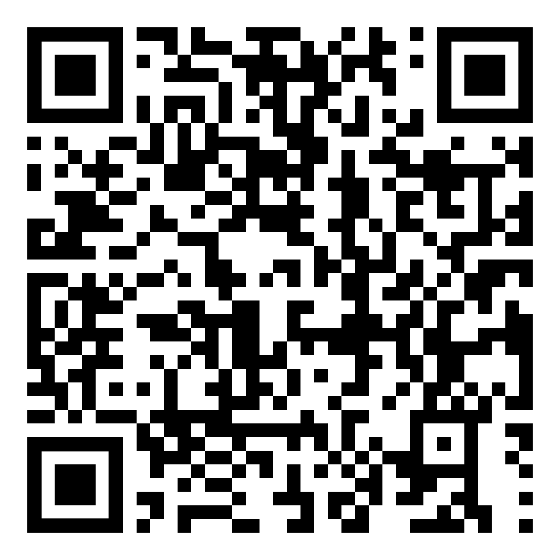 Black-and-white QR code on a white background.