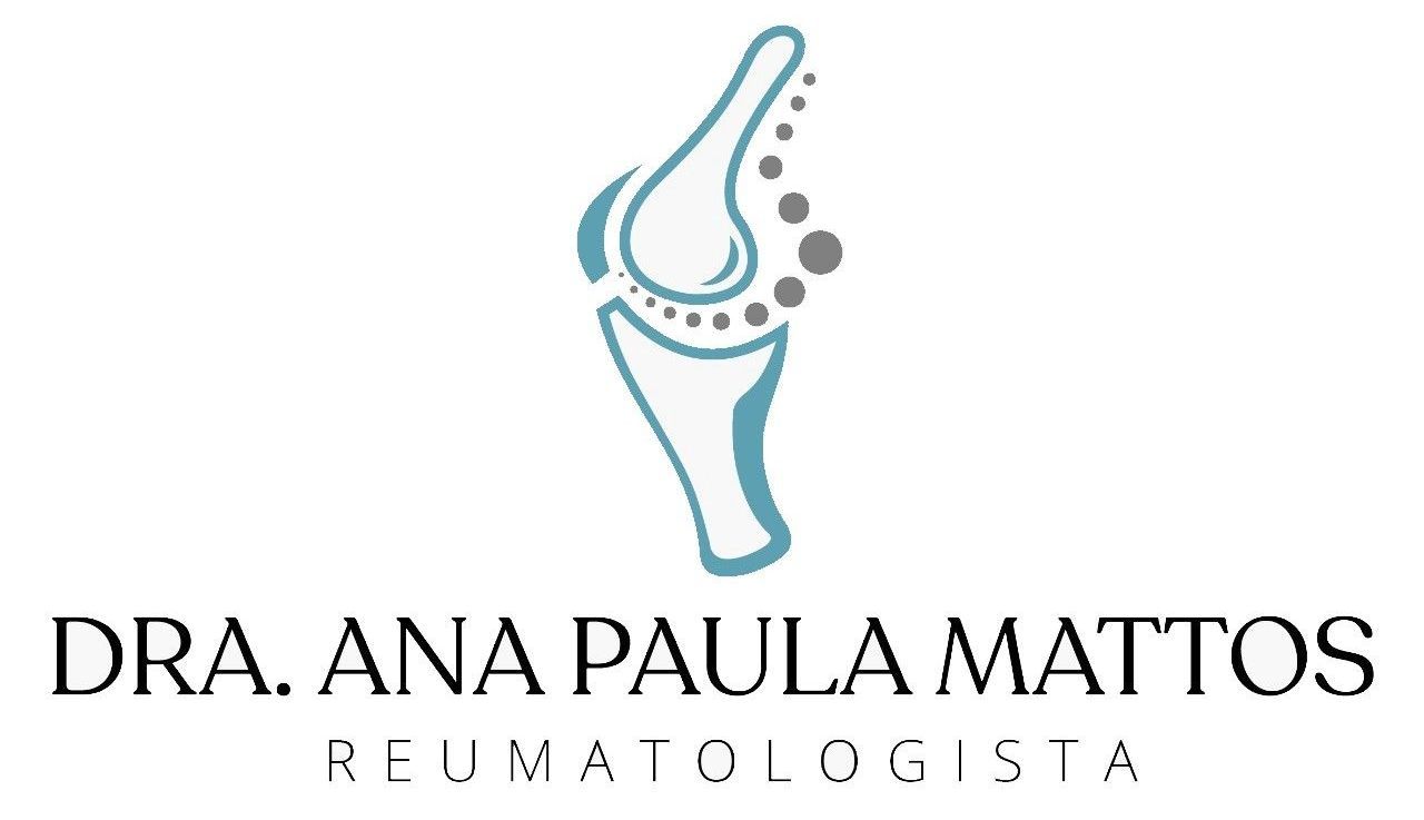 The logo for dr. ana paula mattos is a knee with a circle around it.
