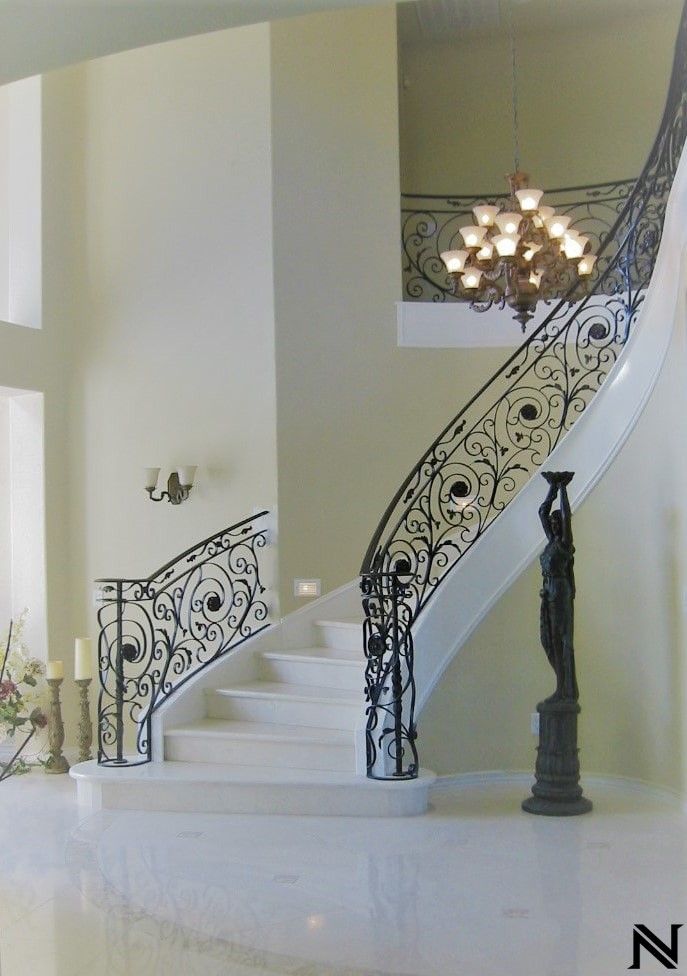 A picture of a staircase with the letter n on the bottom