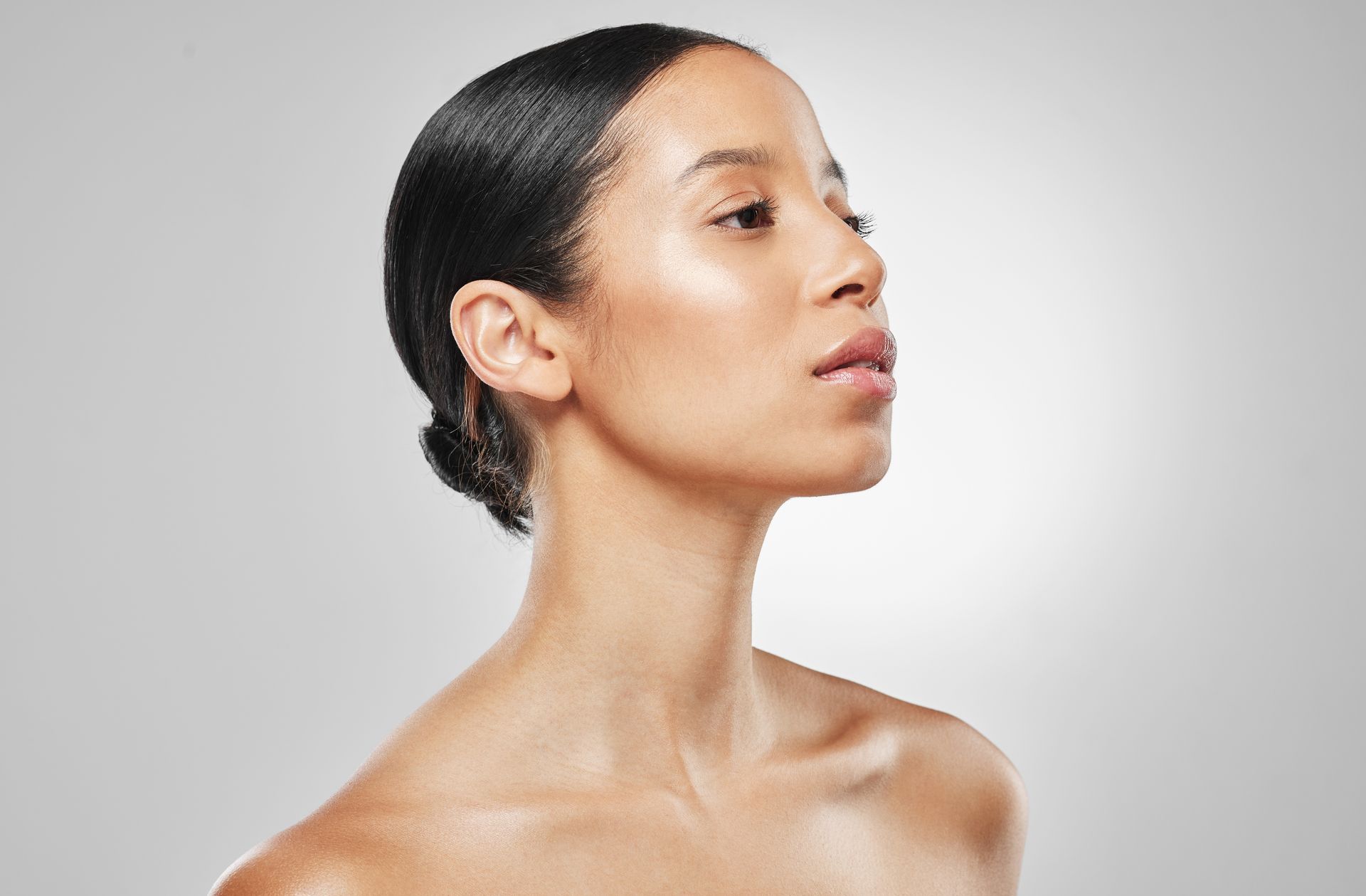 a woman with radiant skin