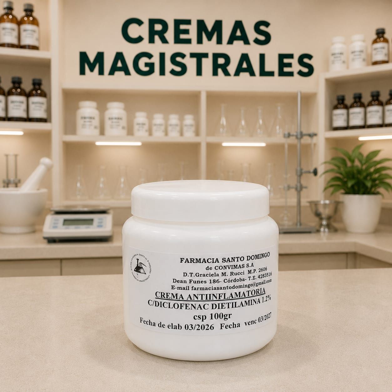 accion antiinflamatoria para dolores musculares y contracturas crema diclofenac