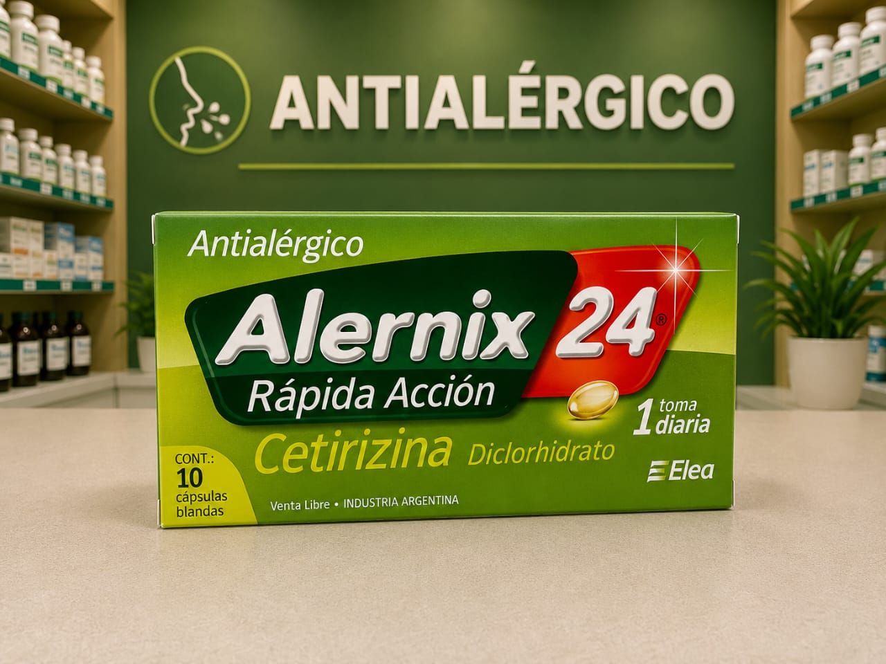 efectivo antialérgico en capsulas blandas de facil absorcion una dosis diaria