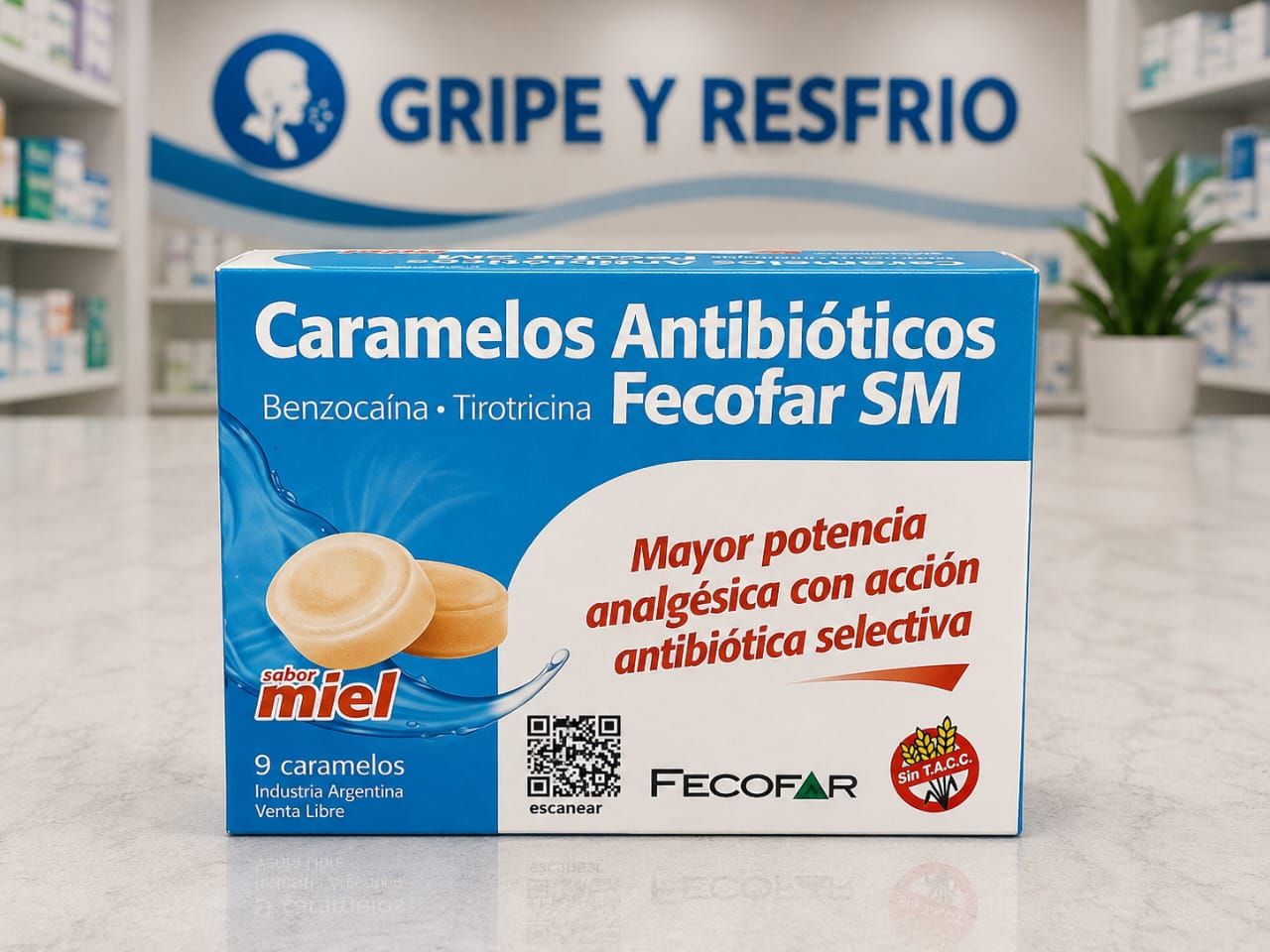 caramelos fecofar miel garganta irritada