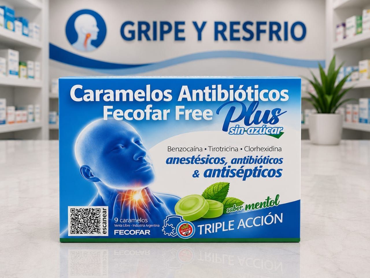 caramelos para aliviar la garganta sin azucar fecofar plus antibiotico
