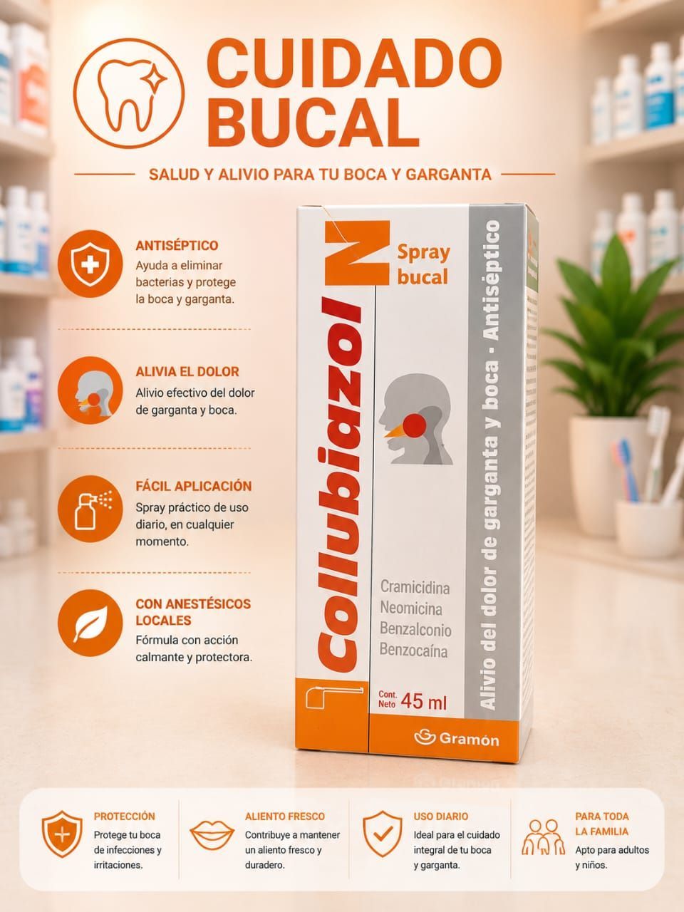 para llagas y aftas bucales la mejor solucion spray bucal cicatrizante antiinflamatorio anestesico