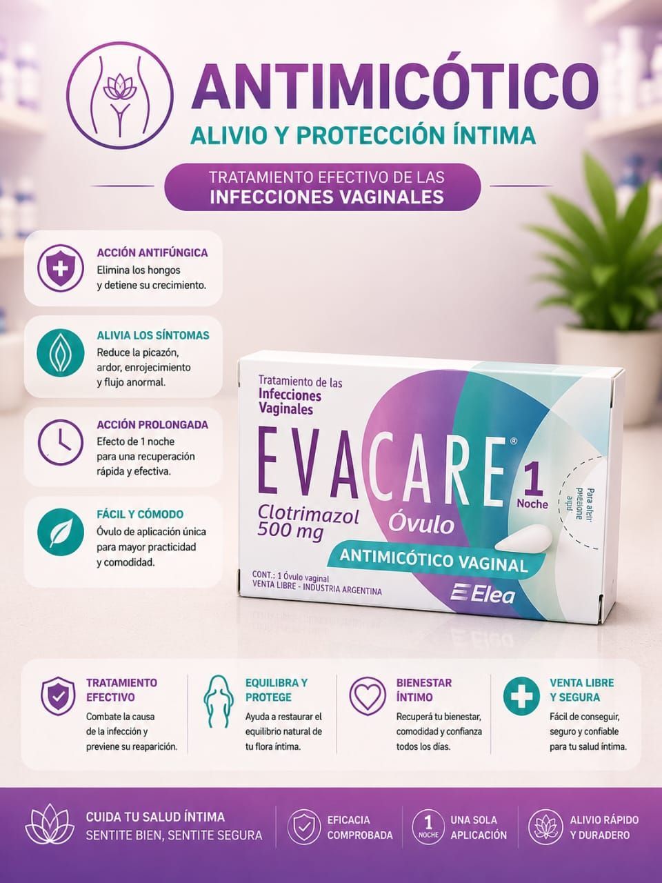 ovulo anti micotico para tratar infecciones vaginales leves
