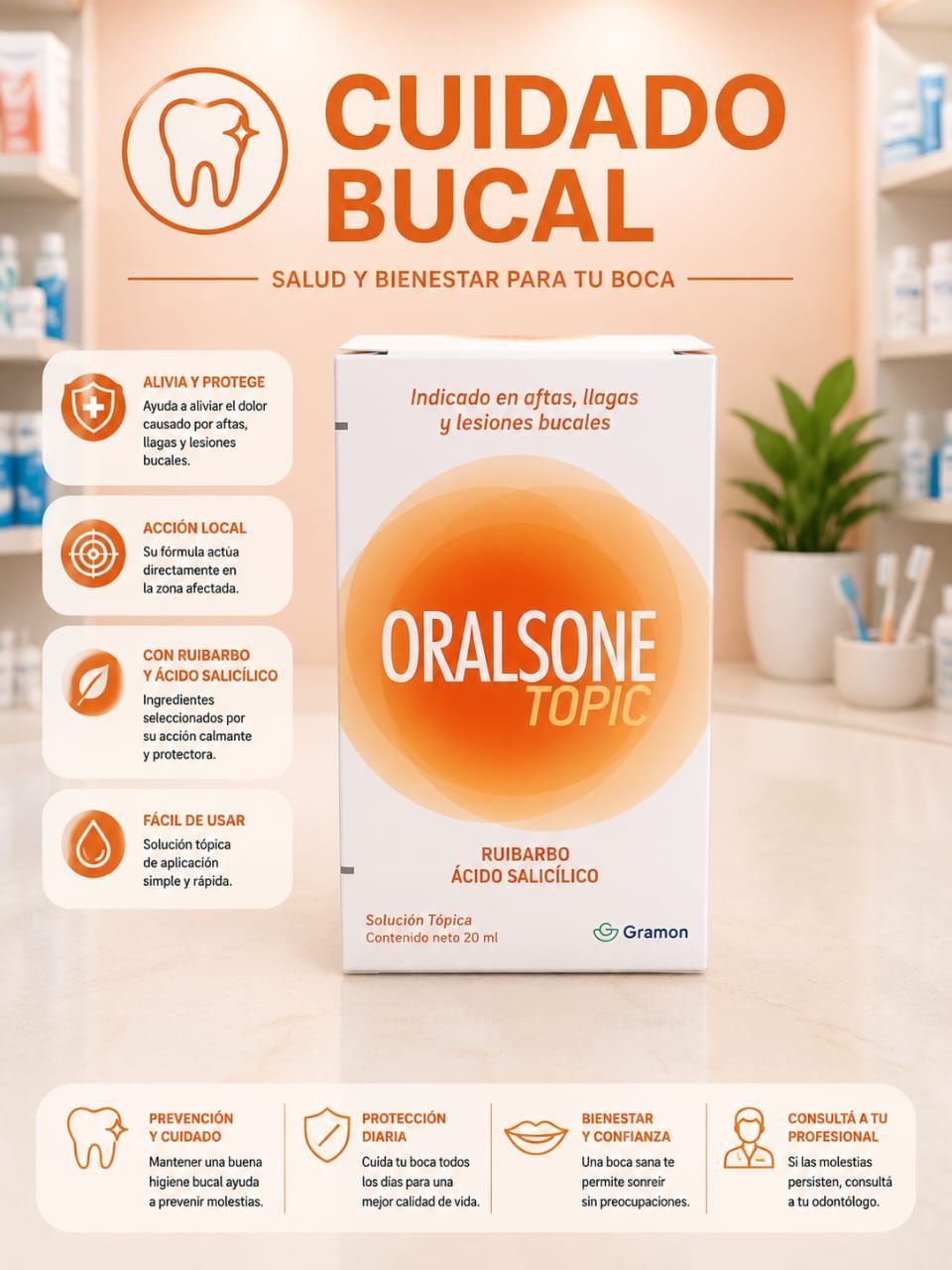 para llagas y aftas bucales la mejor solucion oralsone spray topic cicatrizante antiinflamatorio anestesico