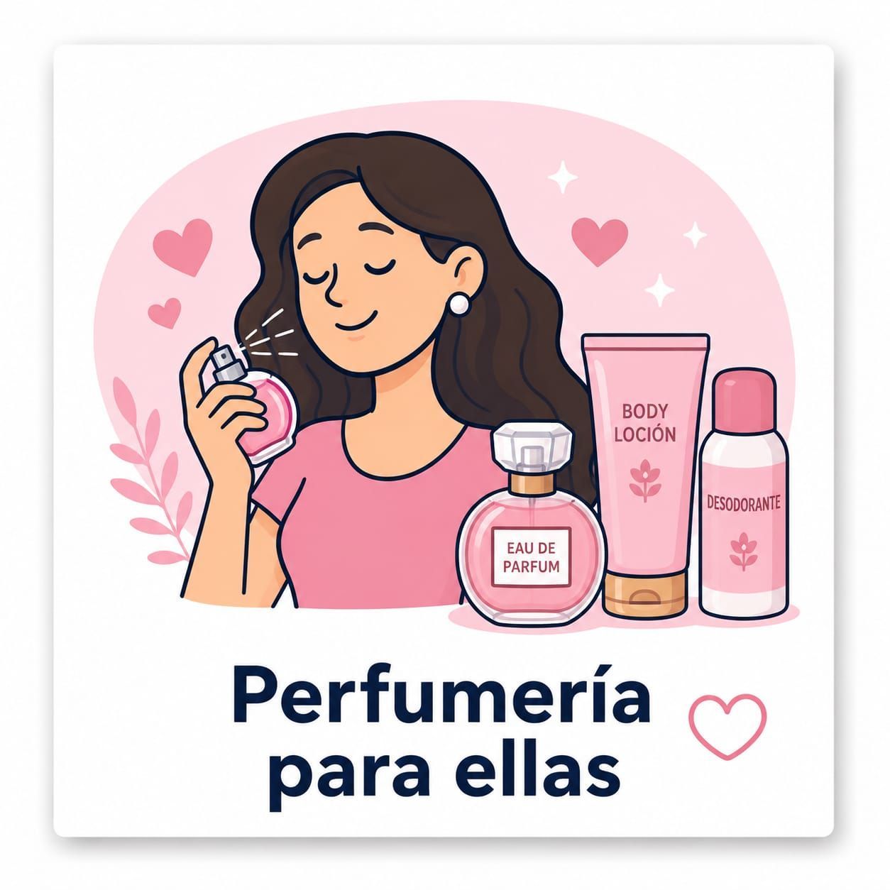 perfumes variados para mujer imagen que identifica la seccion de perfumes de la tienda