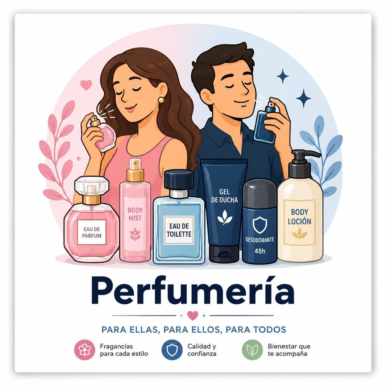 icono que identifica la seccion perfumeria de la tienda con los mas variados productos para toda la familia