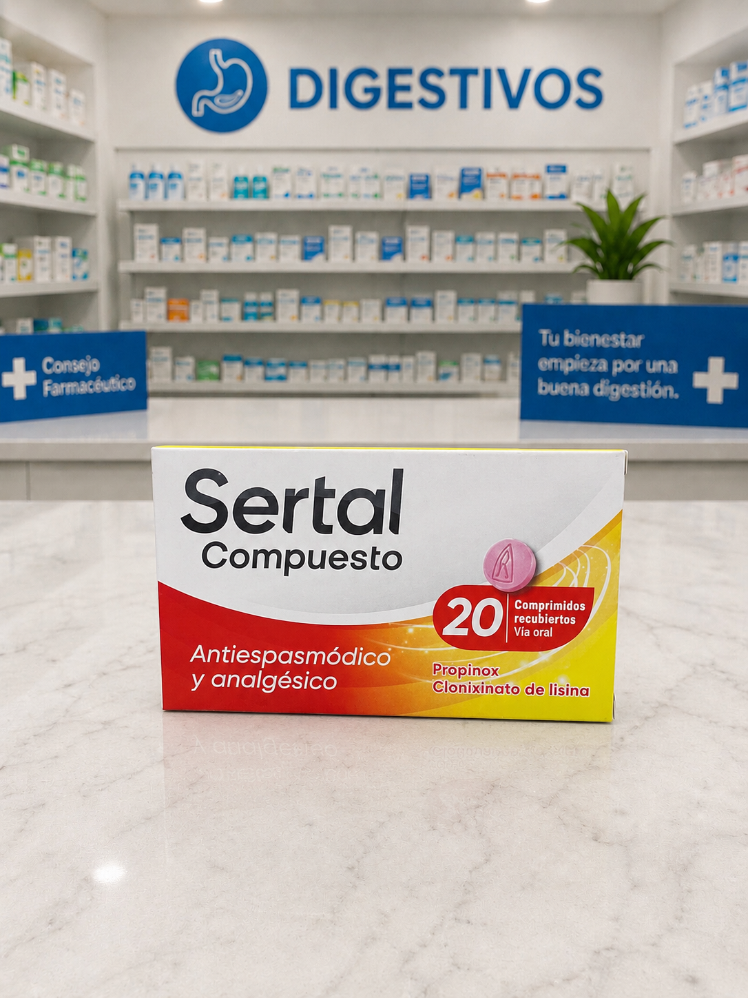 sertal compiuesto estomago suavidad dolores malestar esapsmos digestion