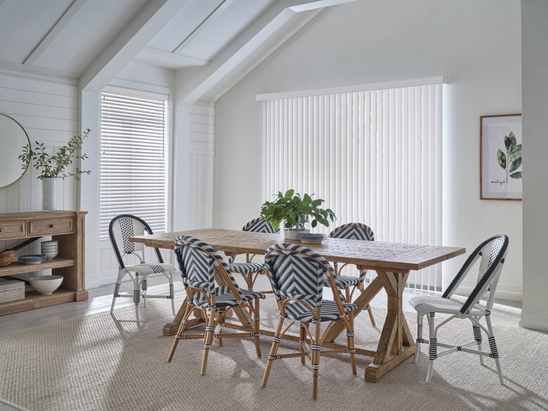 A professionally staged open-concept living room and kitchen near North Fort Myers, FL