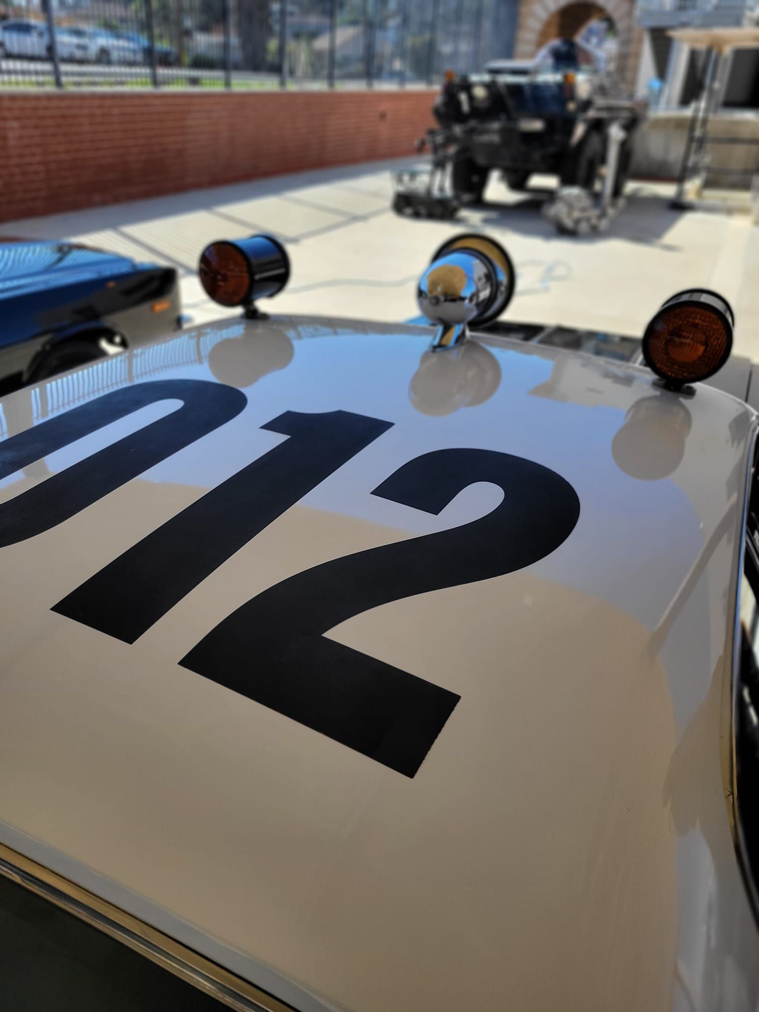 White car roof with 