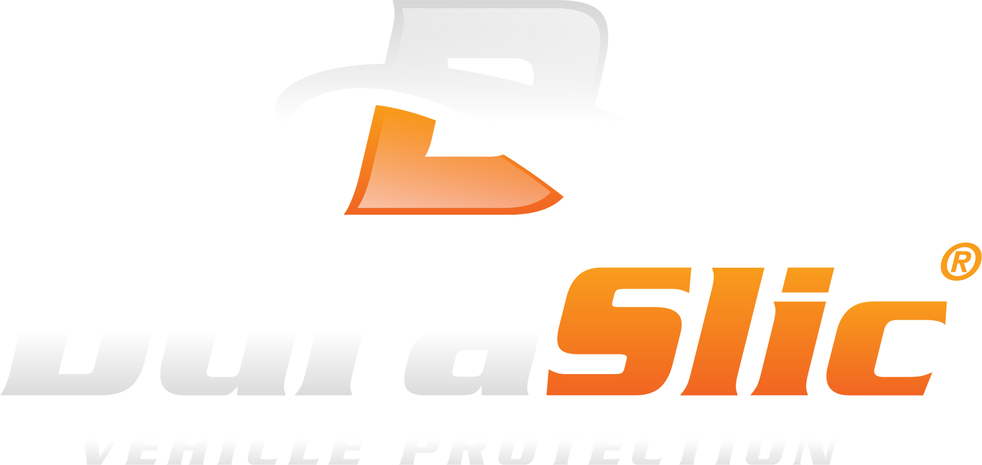 Logo for DuraSlic, a vehicle protection brand, with orange and white text and graphic elements.