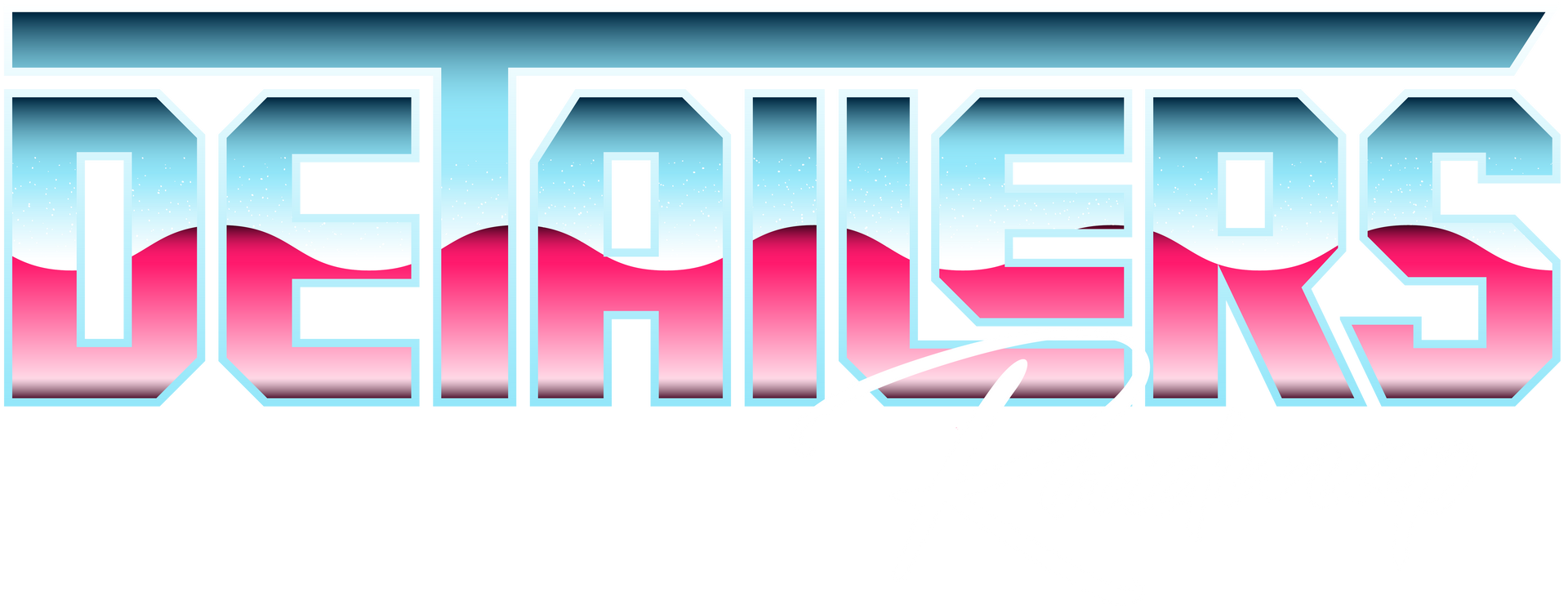 Detailers logo with blue and pink gradient text.