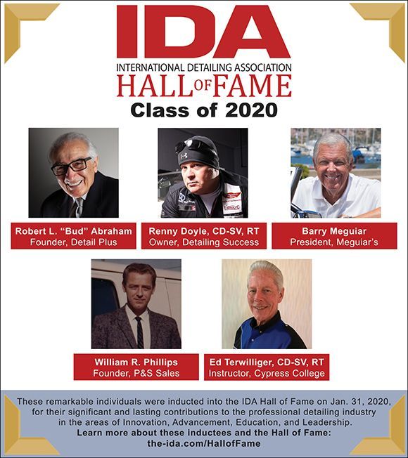 IDA Hall of Fame Class of 2020 inductees: Robert Abraham, Ranny Doyle, Barry Meguiar, William Phillips, Ed Terwilliger.