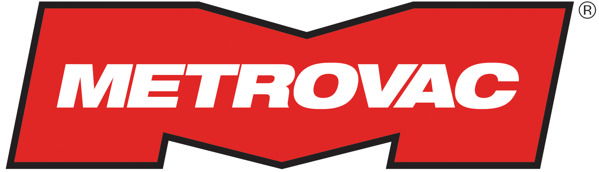 MetroVac logo in white text on a red 