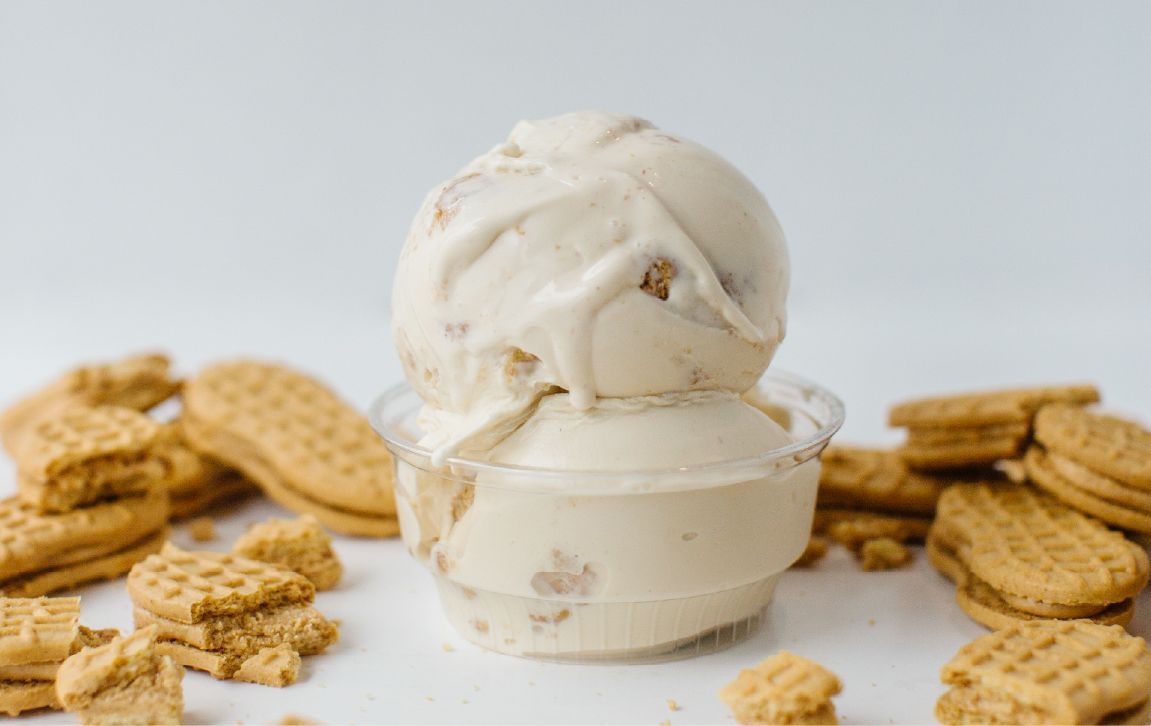 Small nutter butter frozen custard flavor from super chix.