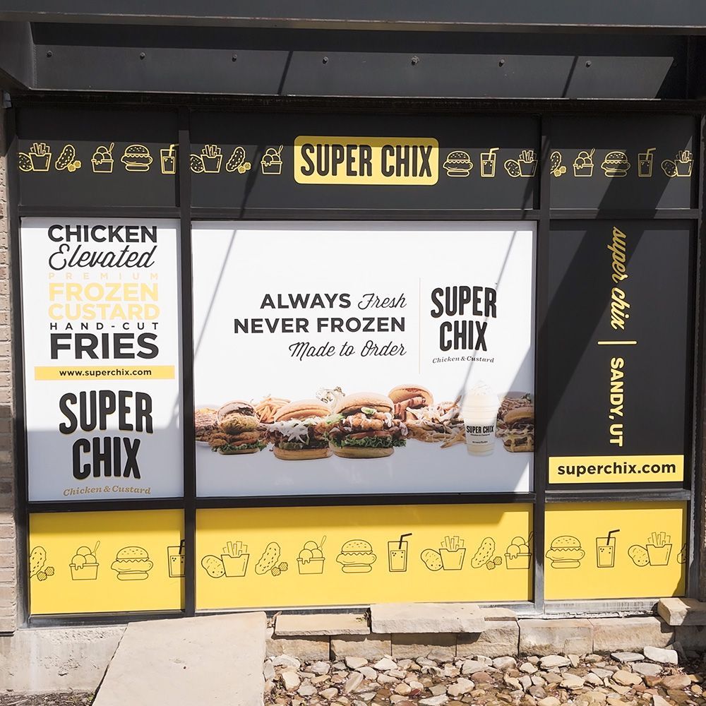 Super chix sandy utah location side window.