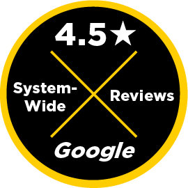 Super chix average rating of 4.5 stars across all locations on google.
