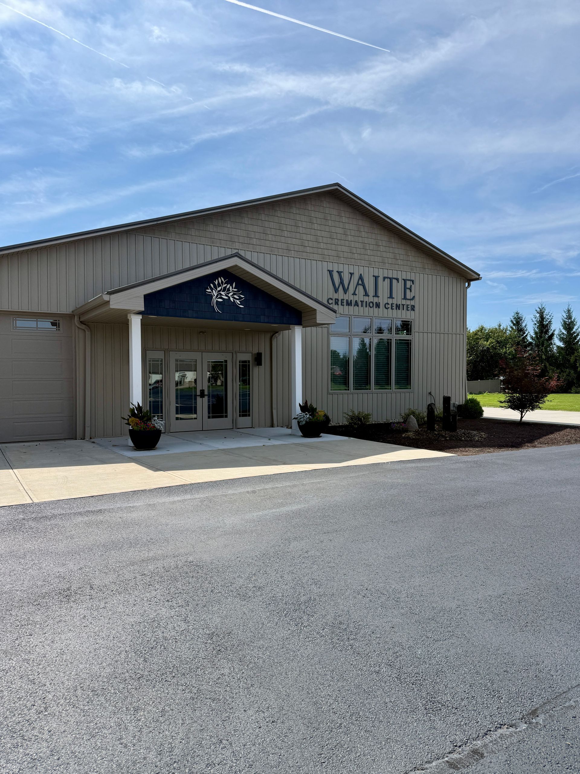 Exterior of the Waite Cremation Center in Brunswick, Ohio