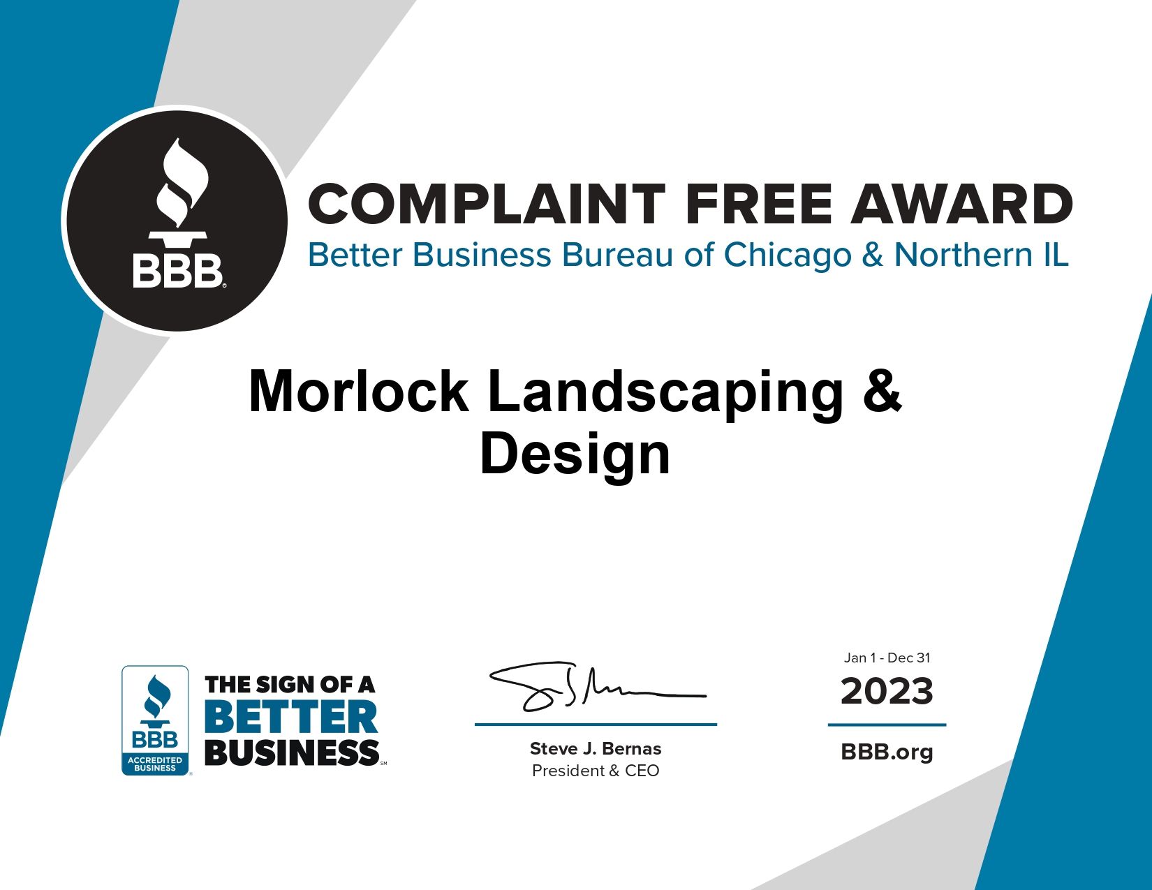 BBB certificate 2023