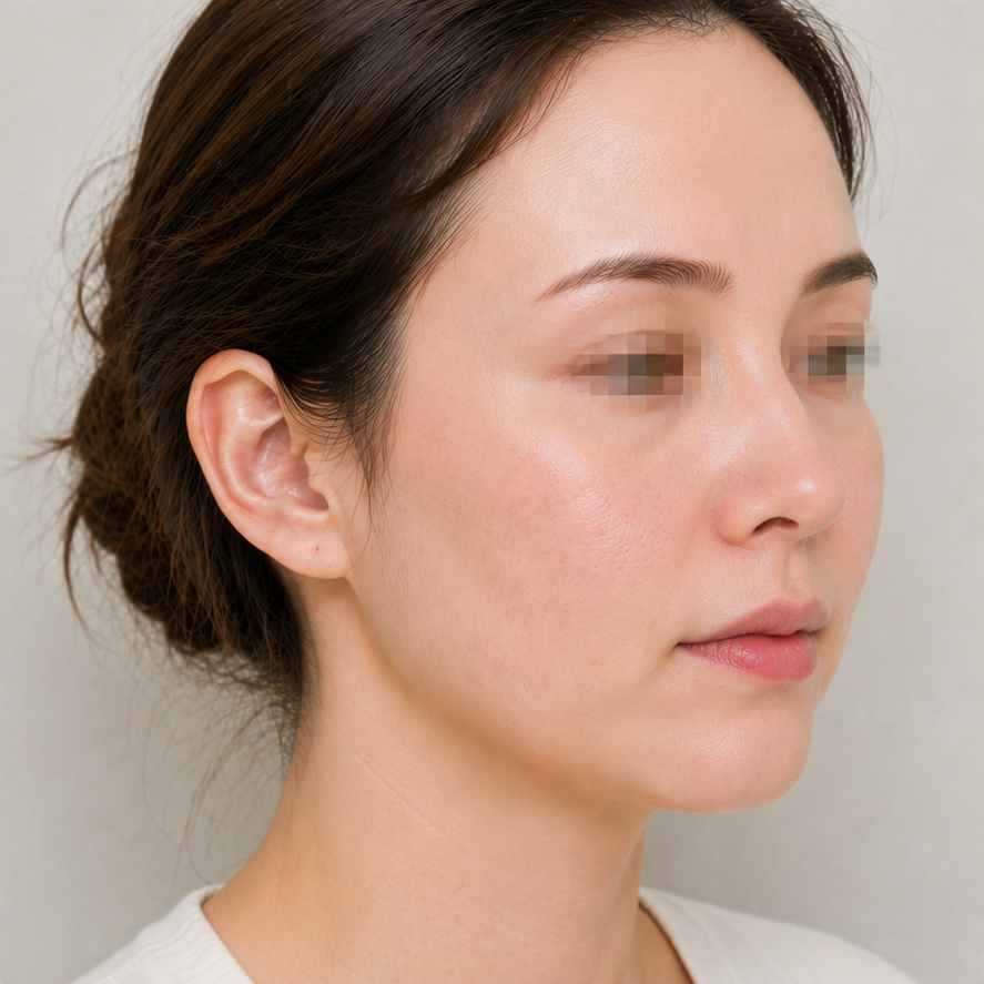 Same patient after vascular laser at JRYN Busan