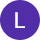 The letter l is in a purple circle on a white background.
