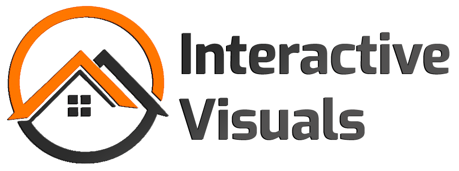 Logo with a house inside a circle;