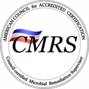 Circular CMRS certification logo in black, red, and blue with “American Council for Accredited Certification” text