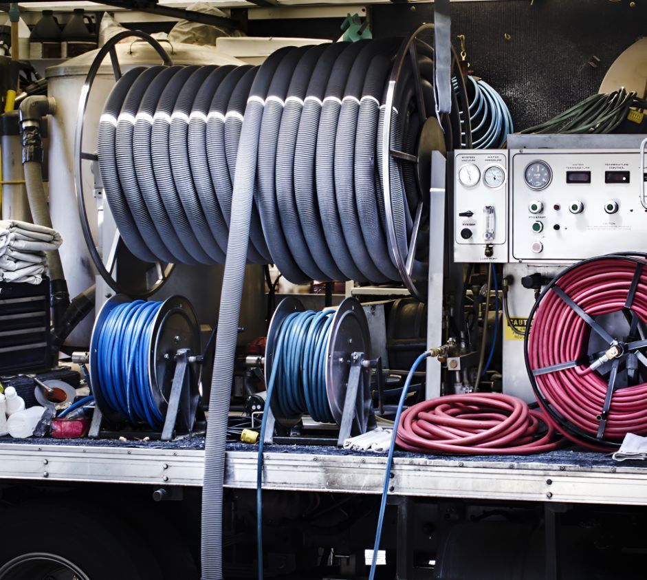 A Bunch Of Hose Reels Are Sitting On A Table — Belt Maintenance & Supplies Pty Ltd In Nindaroo, QLD