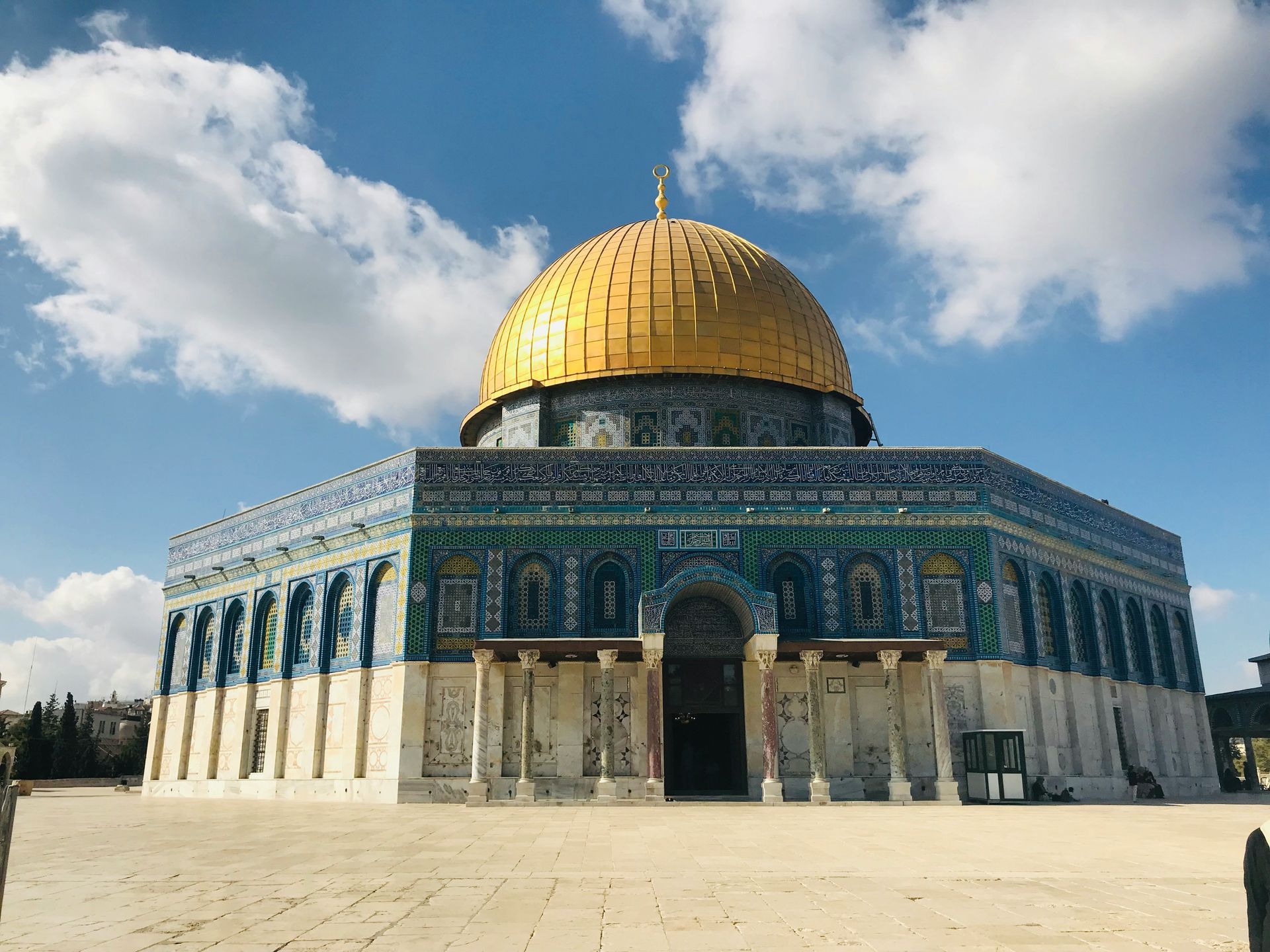 The Dome of the Rock in the Al-Aqsa Mosque in Jerusalem