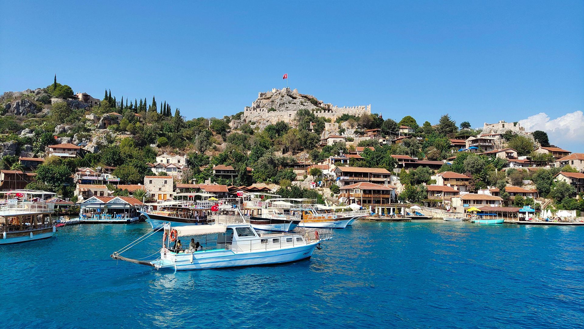 Kalekoy village on the Mediterranean coast of Turkey