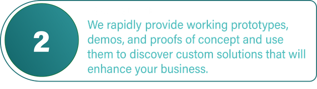 A quote about how the business used prototyping to help it's clients