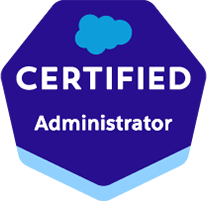A certified administrator badge with a cloud on it.